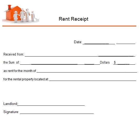 rent receipt template 3
