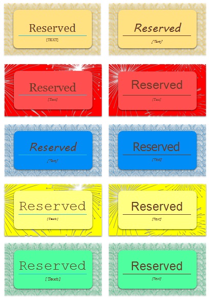 reserved sign template 1
