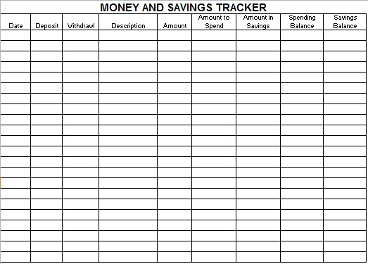 savings goal tracker template 14