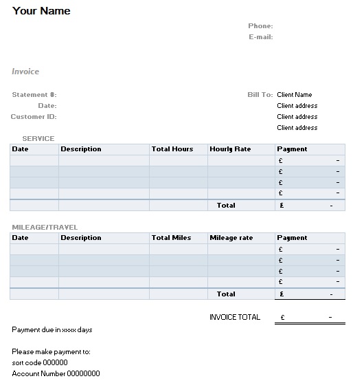 account statement template 15