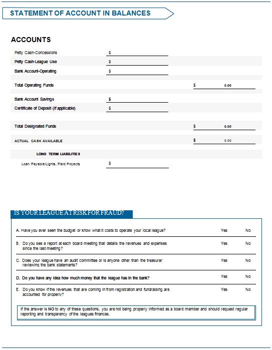 account statement template 22