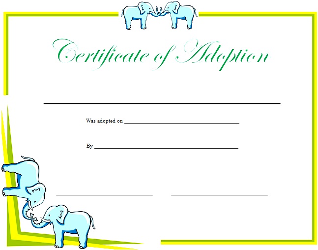 adoption certificate template 14