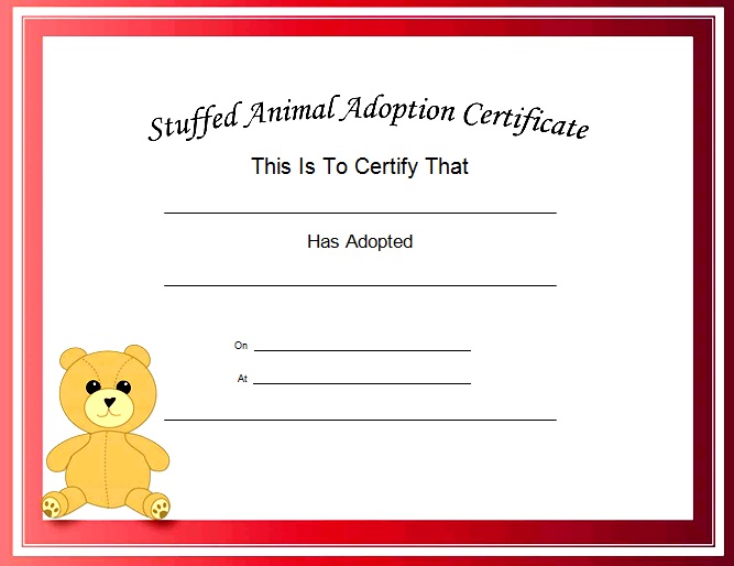 adoption certificate template 16