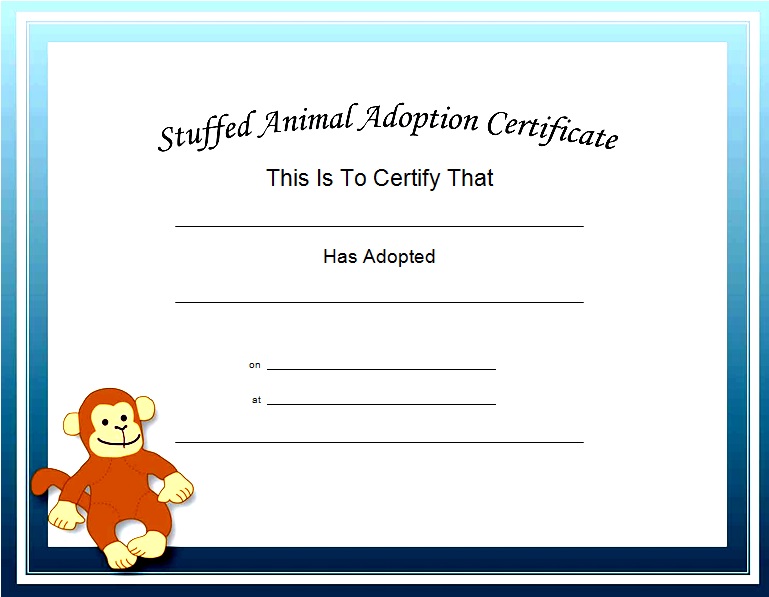 adoption certificate template 18