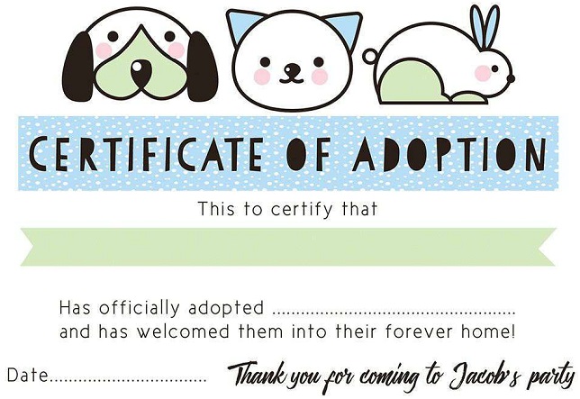 adoption certificate template 35