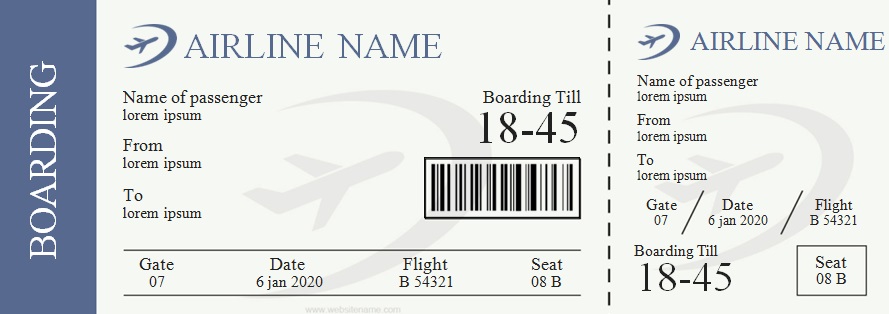 plane ticket template 24