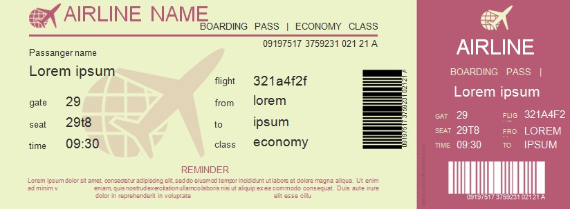 plane ticket template 26