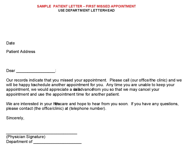doctor appointment letter template 1