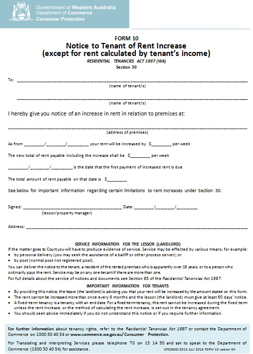 rent increase notice template 21