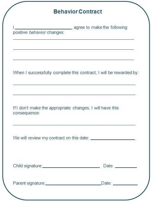 behavior contract template 3