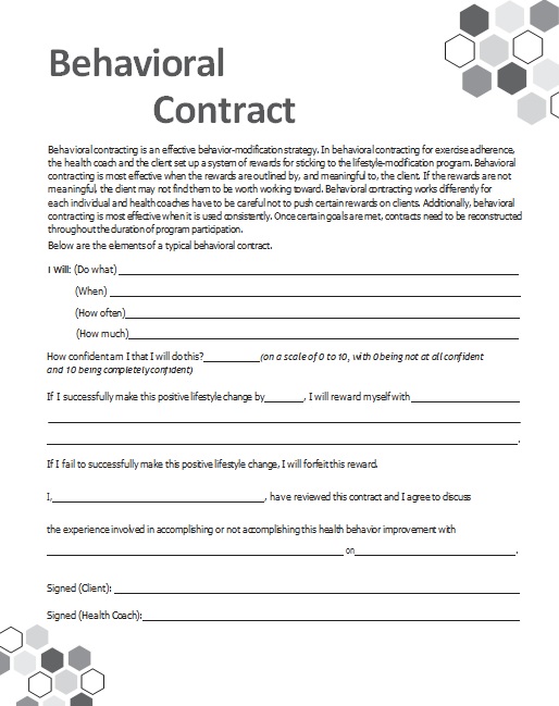 behavior contract template 5