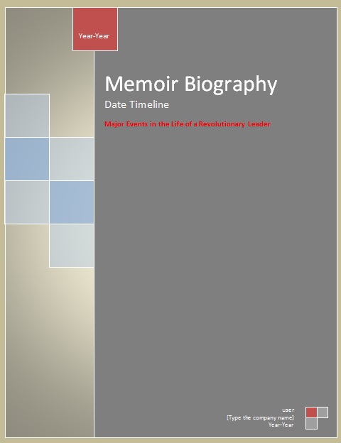 memoir biography template