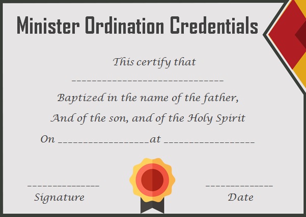 ordination certificate template 14