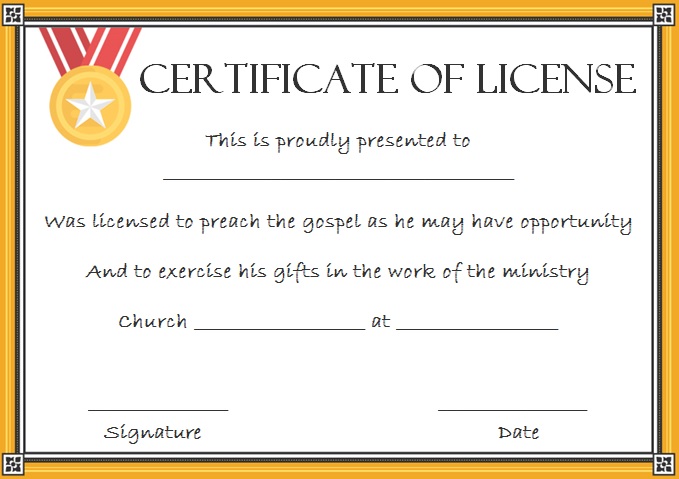 ordination certificate template 21
