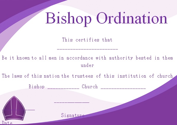 ordination certificate template 9