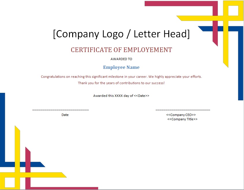 certificate of employment sample 18