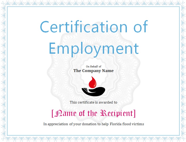 certificate of employment sample 20