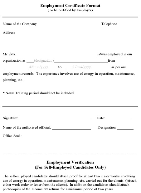 certificate of employment sample 27