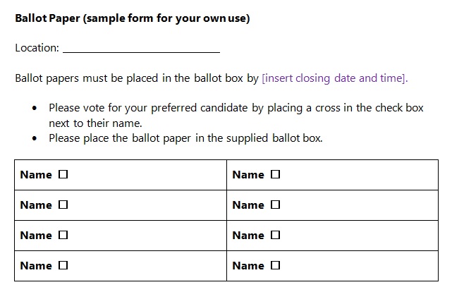 election ballot template 3