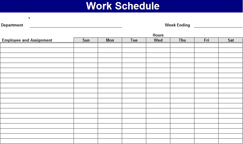employee schedule template 5