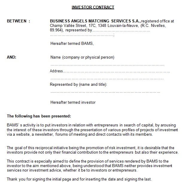 investment contract template 2