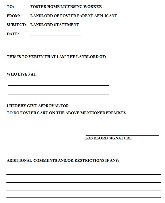 landlord statement form 17