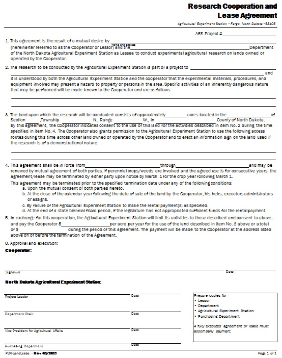 research cooperation and lease agreement template