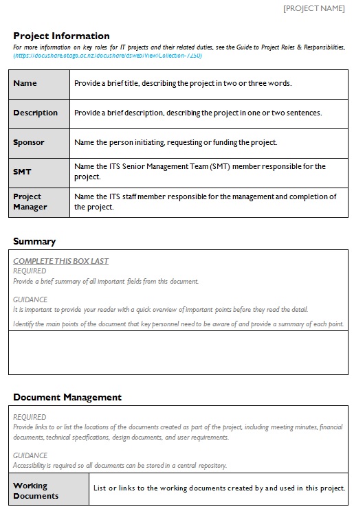 project plan template 11