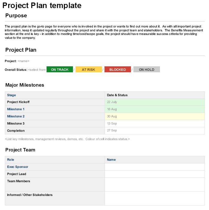 project plan template 12