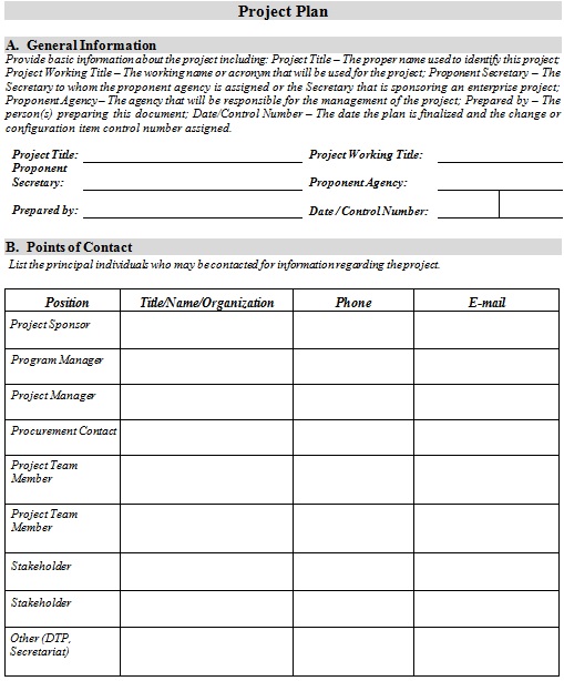 project plan template 6
