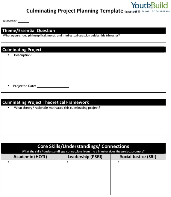 project planning template 1