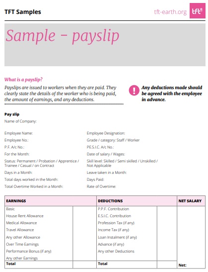 sample payslip template